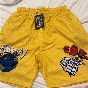 Yellow Graphic Shorts